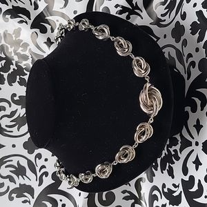 Lia Sophia "Marina" silvertone knot necklace